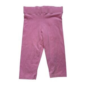 Mini Boden Girls Solid Pink Cropped Capri Leggings Size 5-6Y